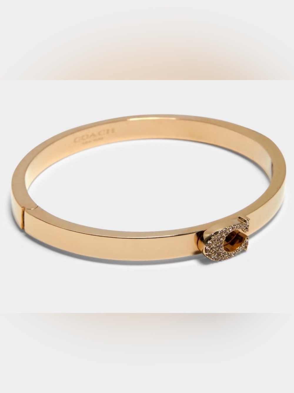 COACH Pavé C Hinged Bangle - Picture 2 of 3